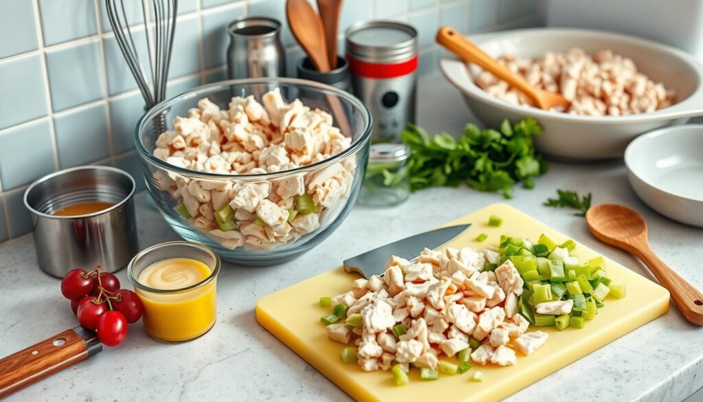 kitchen tools for easy chicken salad recipe